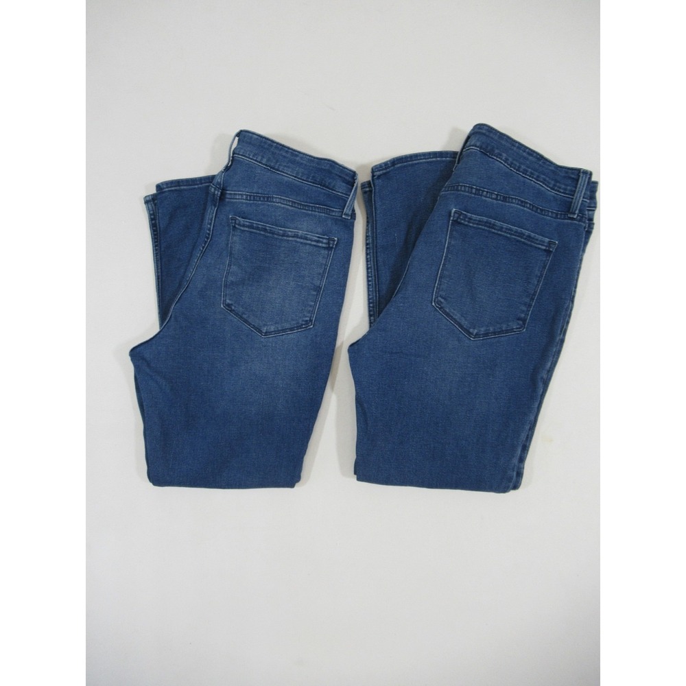 Old Navy Wow High Rise Super Skinny Jeans Lot Petite 12 Short 12P Blue Stretch